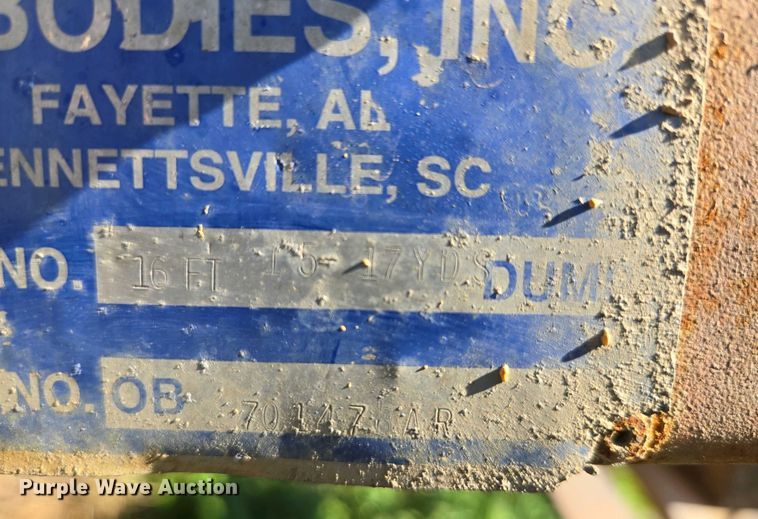 image for item DP6331 Ox Bodies dump truck bed