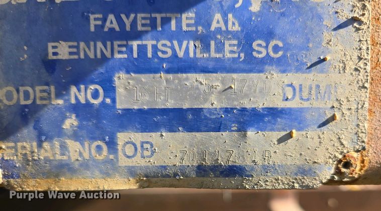 image for item DP6331 Ox Bodies dump truck bed