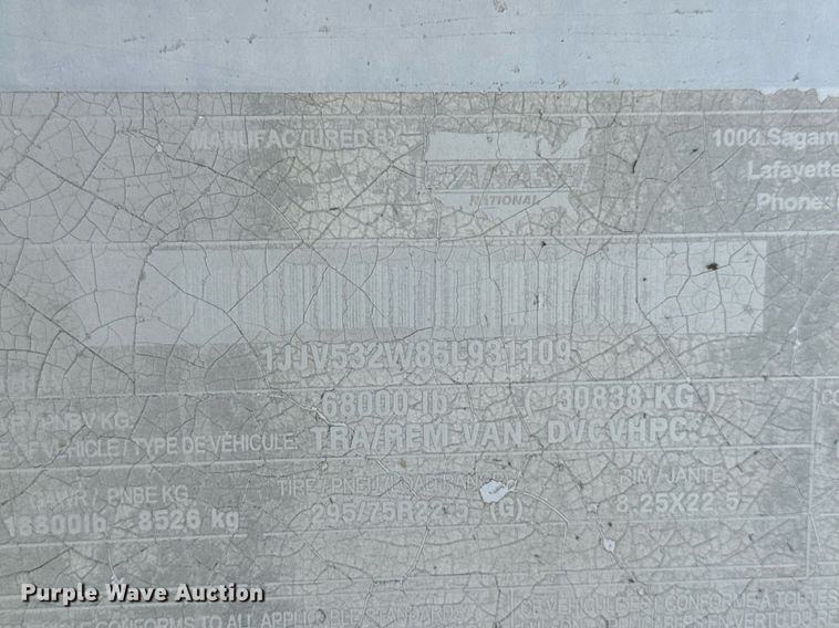 image for item DV1911 2005 Wabash DVCVHPC dry van trailer