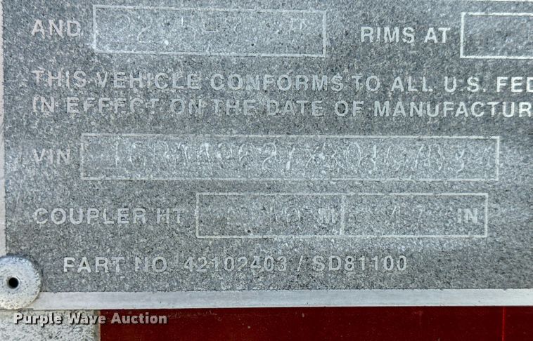 image for item DV1912 1999 Great Dane dry van trailer