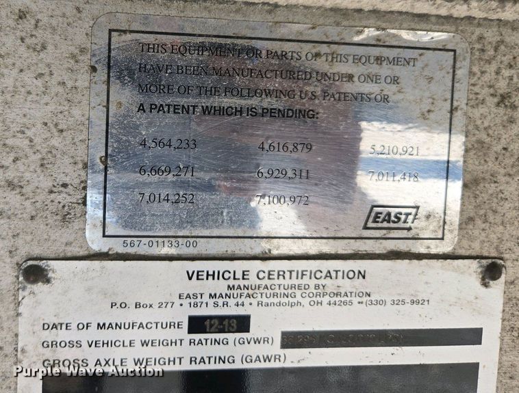 image for item DW1918 2015 East BST  flatbed trailer