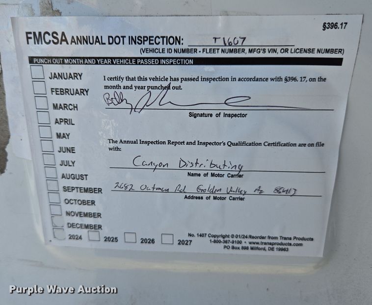 image for item EC0924 2016 Freightliner 11M semi truck