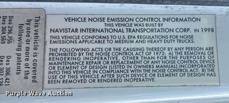 image for item EC3525 1999 International 4700 flatbed truck