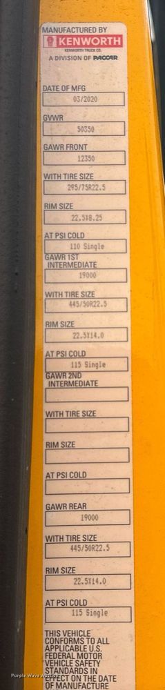 image for item EC3557 2021 Kenworth T680 semi truck