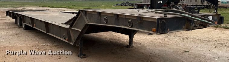 image for item ED5585 1988 Wilson 4360T drop deck hydraulic tail equipment trailer