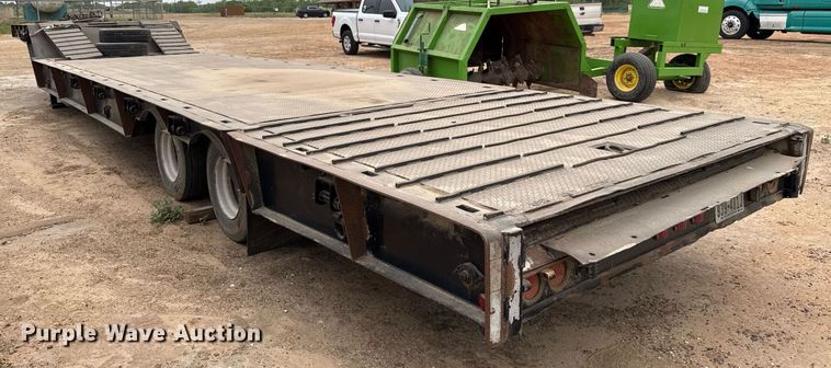 image for item ED5585 1988 Wilson 4360T drop deck hydraulic tail equipment trailer