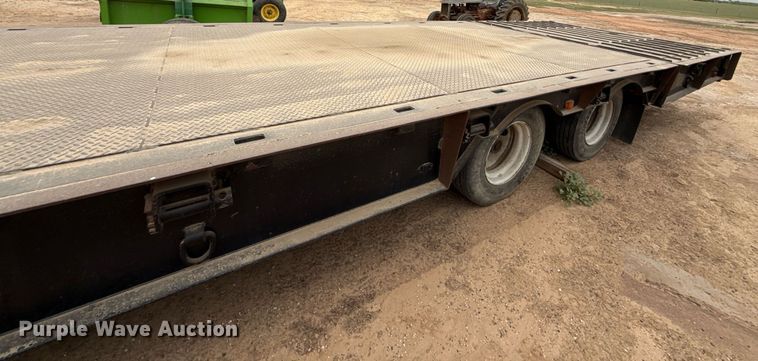 image for item ED5585 1988 Wilson 4360T drop deck hydraulic tail equipment trailer