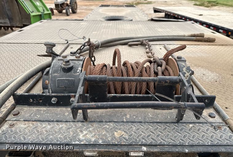 image for item ED5585 1988 Wilson 4360T drop deck hydraulic tail equipment trailer