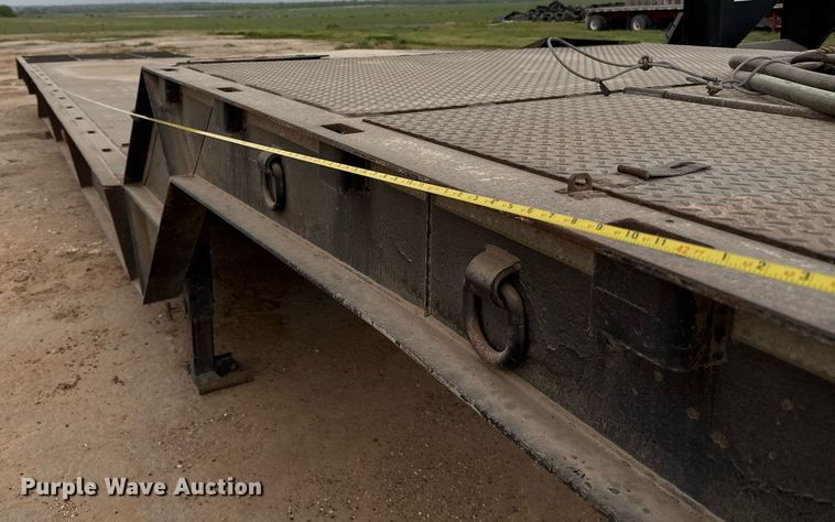 image for item ED5585 1988 Wilson 4360T drop deck hydraulic tail equipment trailer