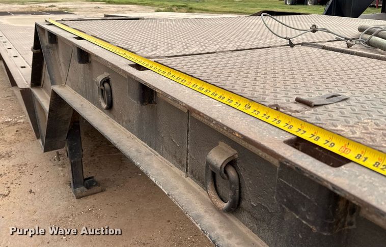 image for item ED5585 1988 Wilson 4360T drop deck hydraulic tail equipment trailer