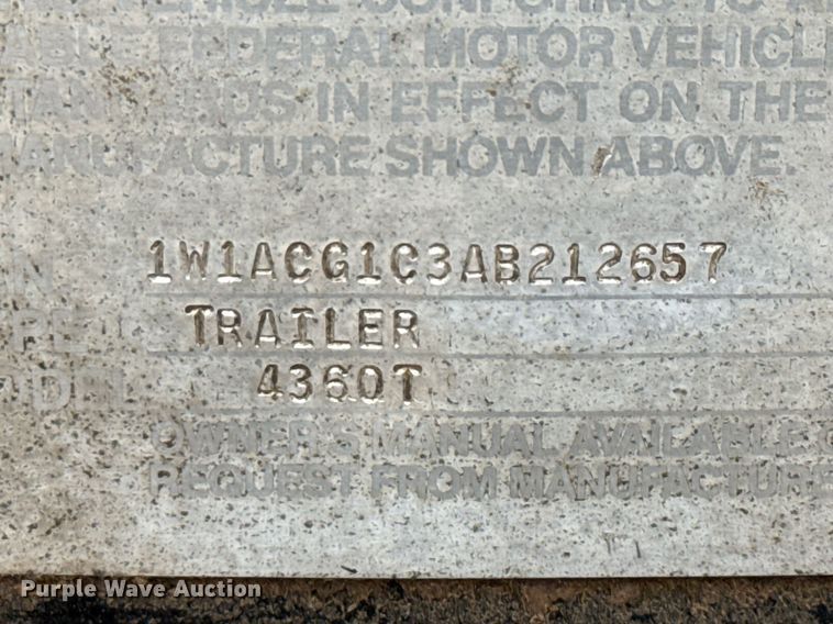 image for item ED5585 1988 Wilson 4360T drop deck hydraulic tail equipment trailer