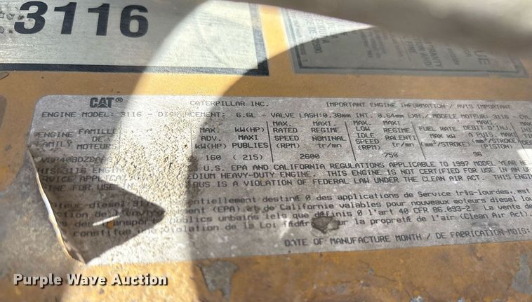 image for item EF3008 1997 GMC C7500 box truck