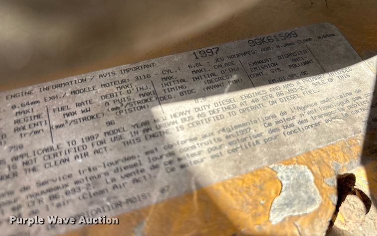 image for item EF3008 1997 GMC C7500 box truck