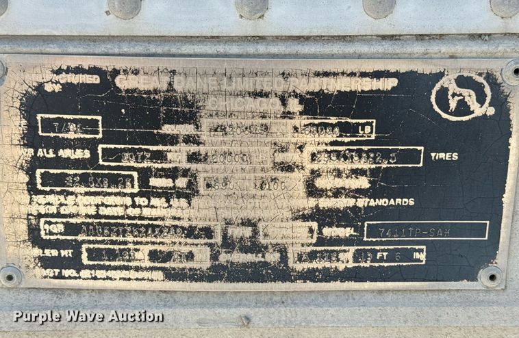 image for item EG6351 2002 Great Dane 7411TP-SA dry van trailer