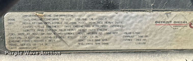 image for item EG6352 2007 Freightliner Century Class semi truck