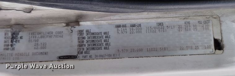 image for item EH0233 2000 Freightliner FL80 roll-off container truck