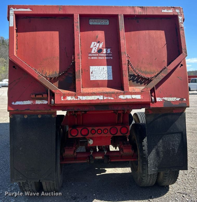image for item EK2917 2007 Dierzen Kewanee Heavy Ind. Trailers, Inc. Pit Boss TA23QE963SP end dump trailer