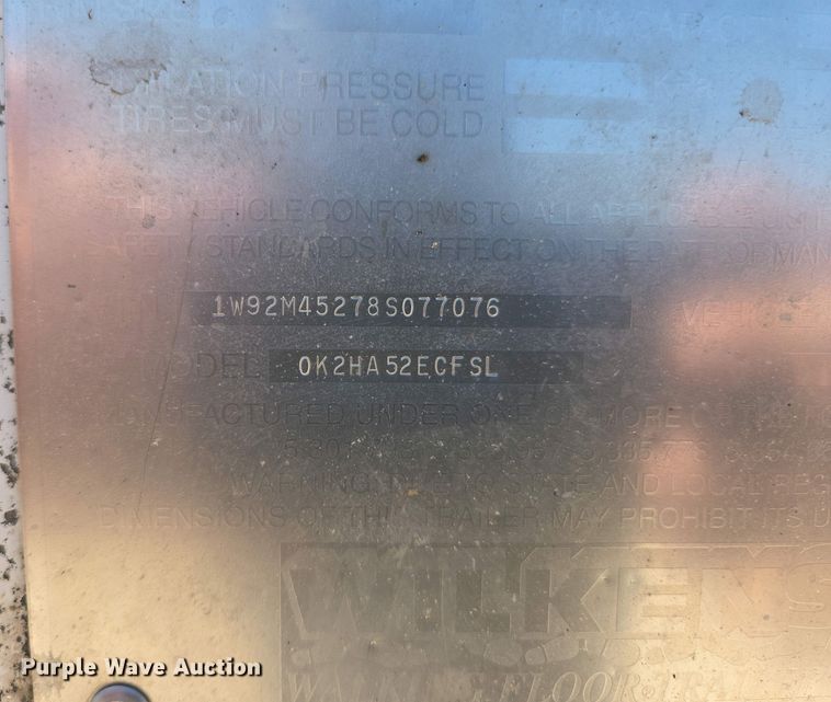 image for item EL2006 2008 Wilkens 0K2HA52ECFSL walking floor trailer