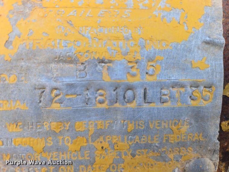 image for item EN8905 1973 Chancey BT35 equipment trailer