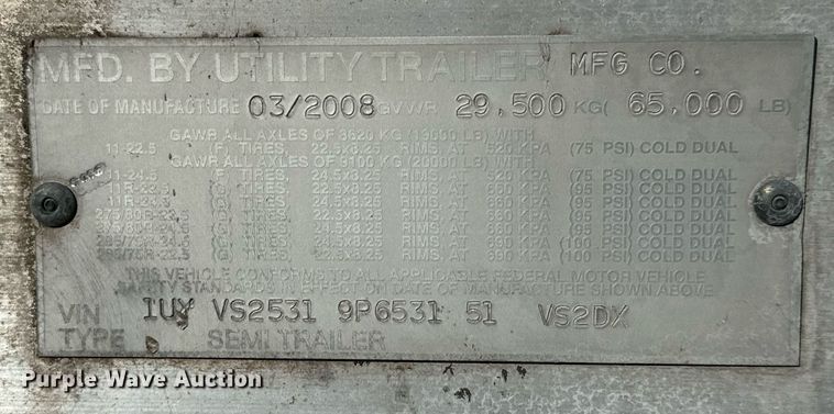 image for item LH9309 2009 Utility  4000D-X dry van trailer