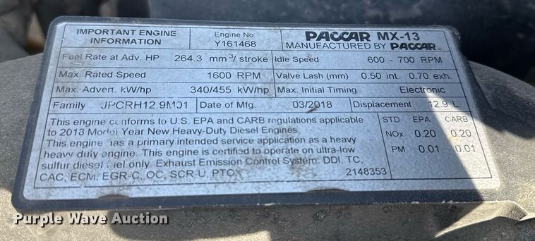 image for item YA0346 2019 Kenworth T680 semi truck