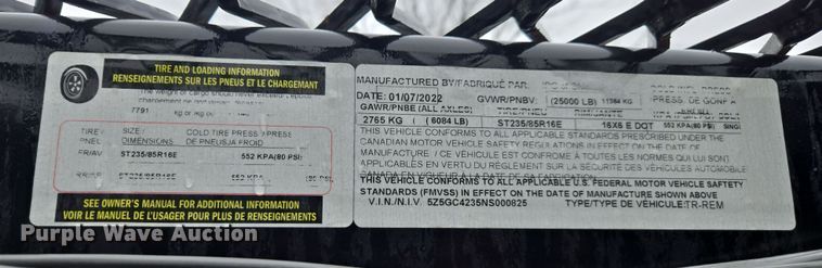 image for item YA0479 2022 Appalachian car carrier