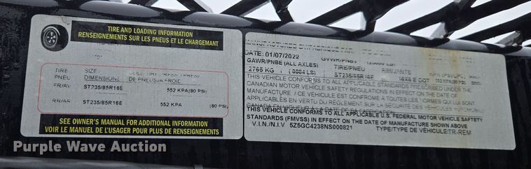 image for item YA0480 2022 Appalachian car carrier