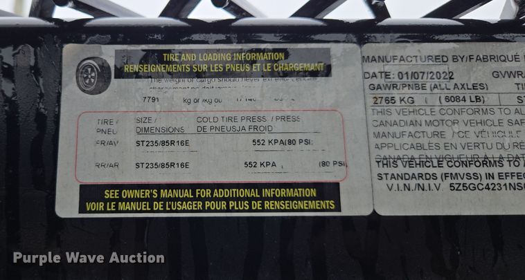 image for item YA0483 2022 Appalachian car carrier