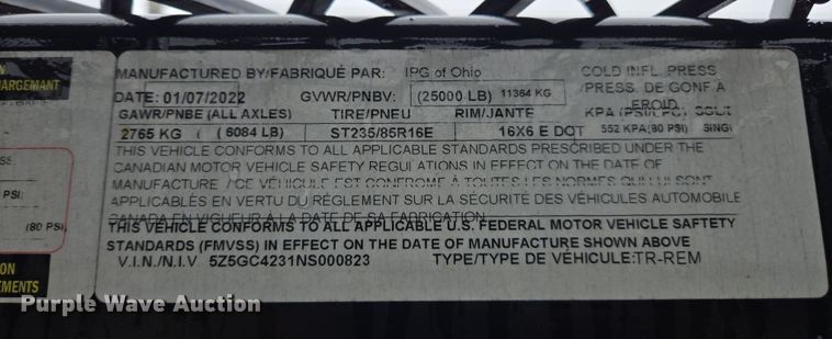 image for item YA0483 2022 Appalachian car carrier