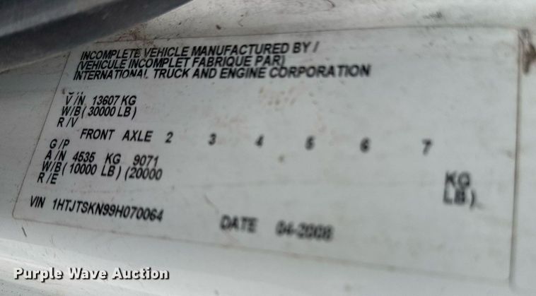 image for item EO0671 2009 International DuraStar 4300 dump flatbed truck