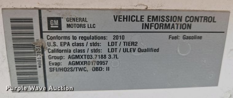 image for item EO0696 2010 Chevrolet  Colorado  Ext. Cab pickup truck