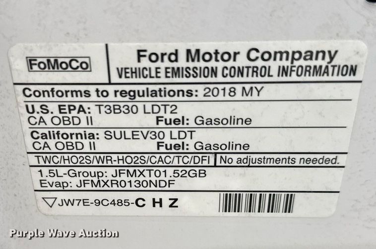 image for item EO0698 2018 Ford Escape SE  SUV