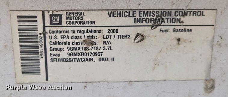 image for item EO0701 2009 Chevrolet Colorado Crew Cab pickup truck