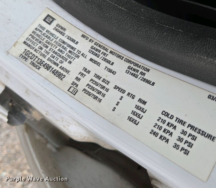 image for item EO0701 2009 Chevrolet Colorado Crew Cab pickup truck