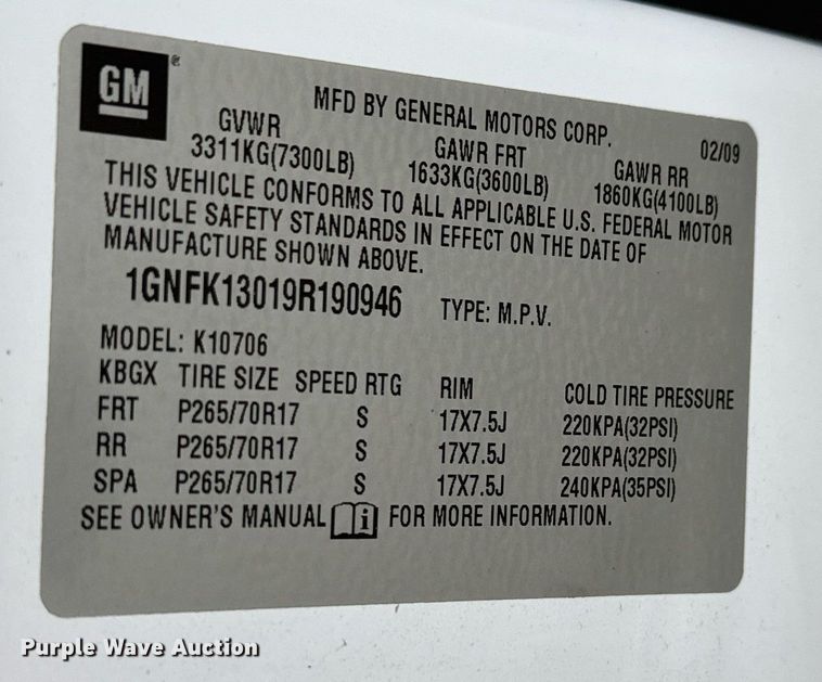 image for item EO0703 2009 Chevrolet  Tahoe LS  SUV