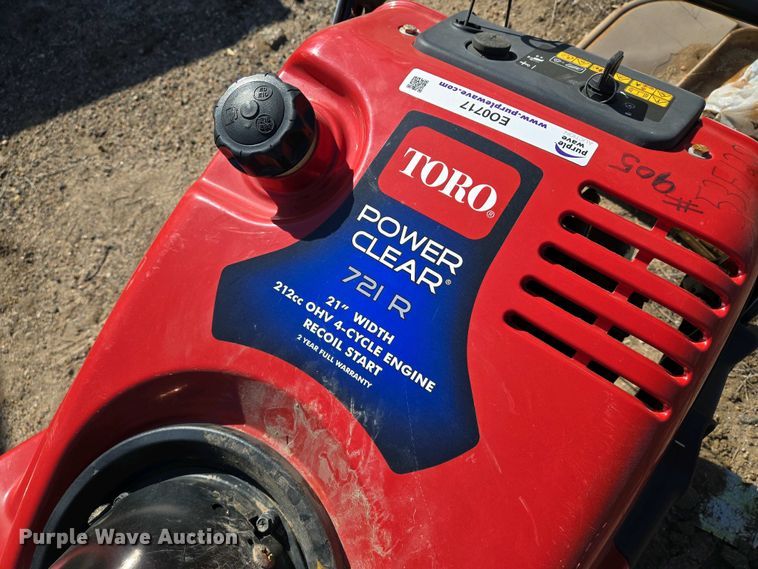 image for item EO0717 Toro 721R snow blower