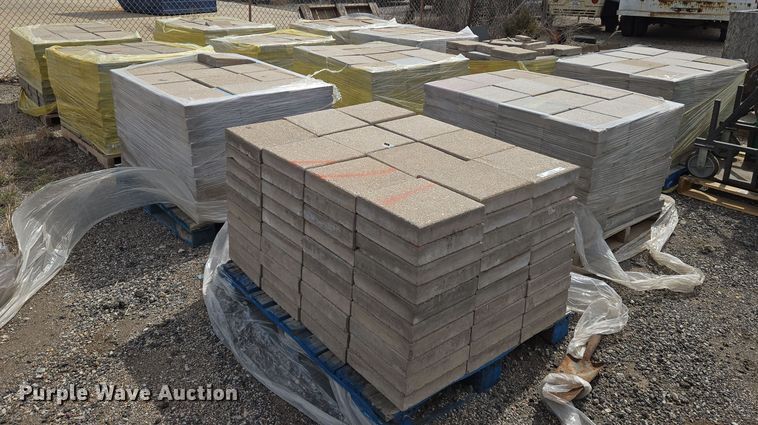 image for item EO0722  (12) pallets of concrete pavers