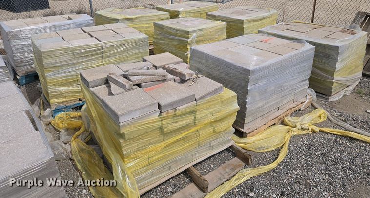 image for item EO0722  (12) pallets of concrete pavers