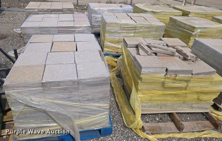 image for item EO0722  (12) pallets of concrete pavers