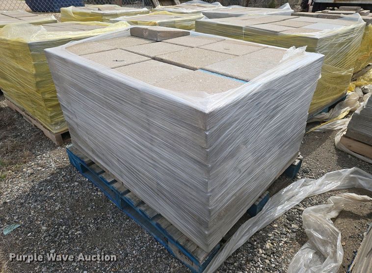 image for item EO0722  (12) pallets of concrete pavers