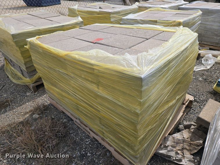 image for item EO0722  (12) pallets of concrete pavers