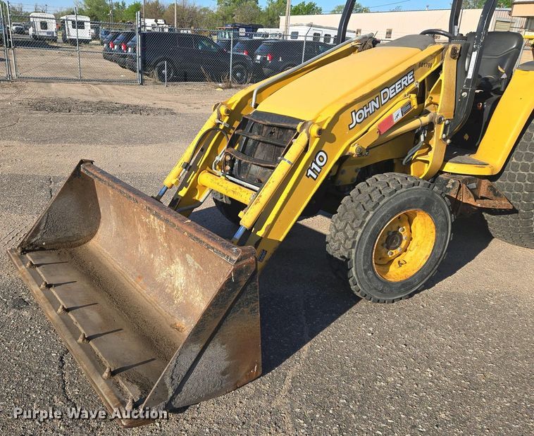 image for item EO0730 John Deere 110 backhoe