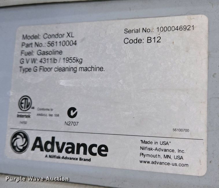 image for item EO0750 Condor  XL floor scrubber 