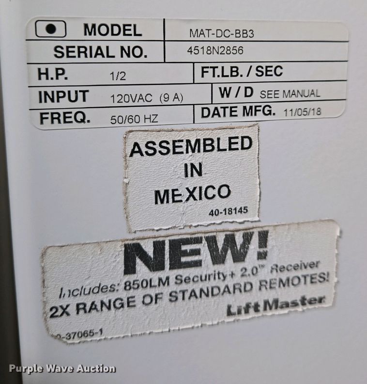 image for item EO0760 (5) Liftmaster MAT-DC-BB3 barrier gates