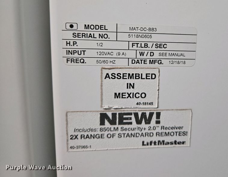 image for item EO0760 (5) Liftmaster MAT-DC-BB3 barrier gates