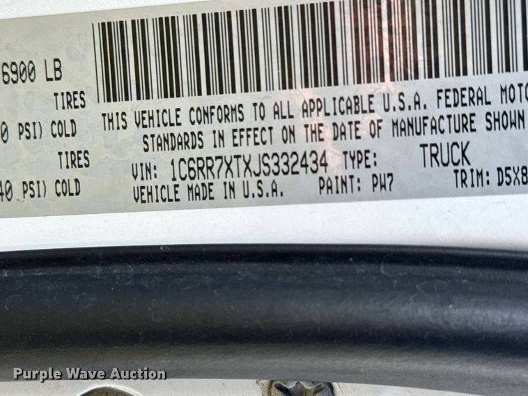 image for item EQ1320 2018 Dodge Ram 1500 Crew Cab pickup truck