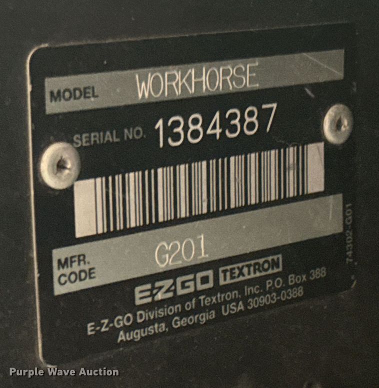 image for item EQ1334 2001 E-Z-Go Workhorse golf cart