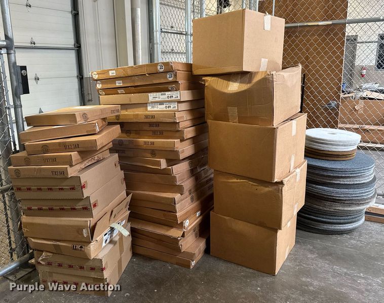 image for item EQ1336 Approximately 39 boxes of burnisher radial floor pads