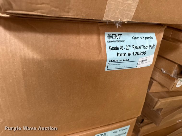 image for item EQ1336 Approximately 39 boxes of burnisher radial floor pads