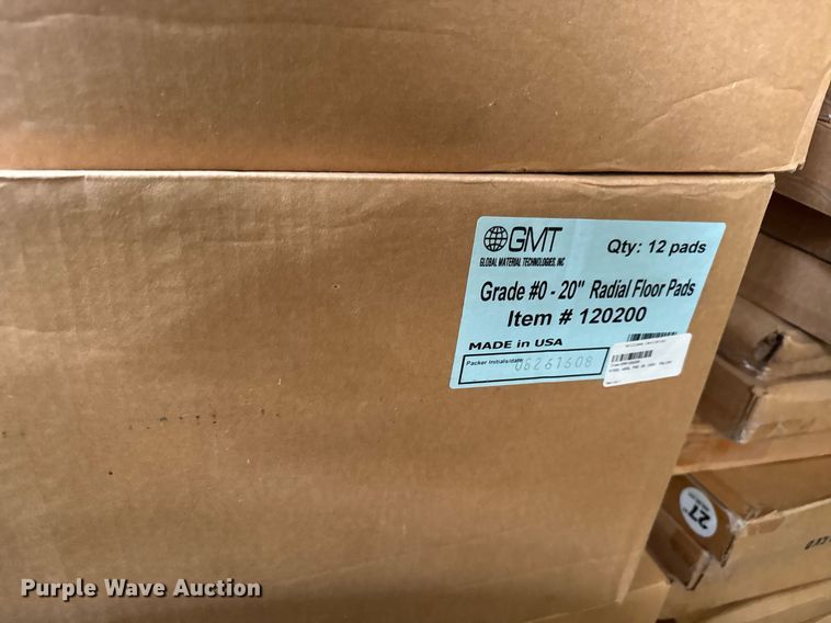 image for item EQ1336 Approximately 39 boxes of burnisher radial floor pads